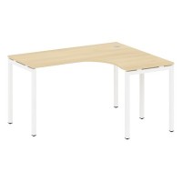 Metal System Quattro 4x4 40БП.СА-3 Пр (Акация лорка/Белый) Стол криволинейный правый на П-образном м/к