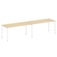 Metal System Quattro 4x4 40БП.СМ-2.4 (Акация лорка/Белый) Рабочая станция на 2 раб.места на П-образном м/к