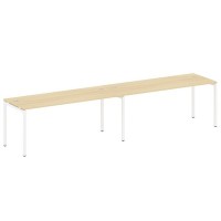 Metal System Quattro 4x4 40БП.СМ-2.5 (Акация лорка/Белый) Рабочая станция на 2 раб.места на П-образном м/к