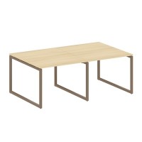 Metal System Quattro 4x4 40БО.ПРГ-2.1 (Акация лорка/Мокко) Переговорный стол, 2 столешницы на О-образном м/к