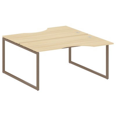 Metal System Quattro 4x4 40БО.РАС-СА-2.1 (Акация лорка/Мокко) Рабочая станция криволинейная на О-образном м/к