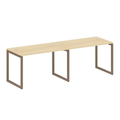 Metal System Quattro 4x4 40БО.СМ-2.2 (Акация лорка/Мокко) Рабочая станция на 2 раб.места на О-образном м/к