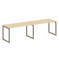 Metal System Quattro 4x4 40БО.СМ-2.3 (Акация лорка/Мокко) Рабочая станция на 2 раб.места на О-образном м/к