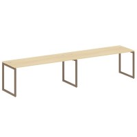 Metal System Quattro 4x4 40БО.СМ-2.5 (Акация лорка/Мокко) Рабочая станция на 2 раб.места на О-образном м/к