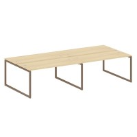 Metal System Quattro 4x4 40БО.СМ-4.4 (Акация лорка/Мокко) Рабочая станция на 4 раб.места на О-образном м/к