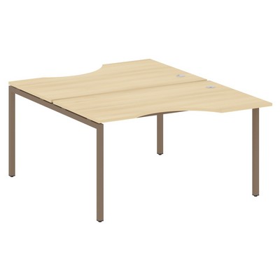 Metal System Quattro 4x4 40БП.РАС-СА-2.2 (Акация лорка/Мокко) Рабочая станция криволинейная на П-образном м/к