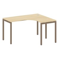 Metal System Quattro 4x4 40БП.СА-3 Пр (Акация лорка/Мокко) Стол криволинейный правый на П-образном м/к