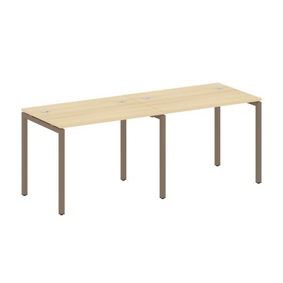 Metal System Quattro 4x4 40БП.СМ-2.1 (Акация лорка/Мокко) Рабочая станция на 2 раб.места на П-образном м/к