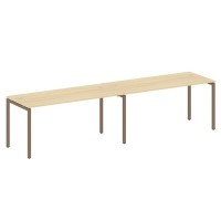 Metal System Quattro 4x4 40БП.СМ-2.4 (Акация лорка/Мокко) Рабочая станция на 2 раб.места на П-образном м/к