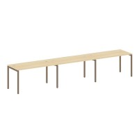 Metal System Quattro 4x4 40БП.СМ-3.3 (Акация лорка/Мокко) Рабочая станция на 3 раб.места на П-образном м/к