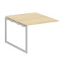 Metal System Quattro 4x4 40БО.ППРГ-1 (Акация лорка/Серый) Проходной наборный элемент переговорного стола на О-образном м/к