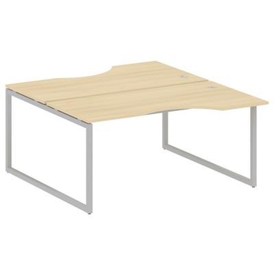 Metal System Quattro 4x4 40БО.РАС-СА-2.1 (Акация лорка/Серый) Рабочая станция криволинейная на О-образном м/к