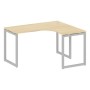 Metal System Quattro 4x4 40БО.СА-3 Пр (Акация лорка/Серый) Стол криволинейный правый на О-образном м/к