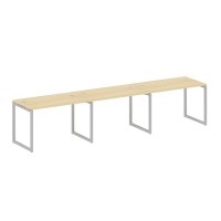 Metal System Quattro 4x4 40БО.СМ-3.2 (Акация лорка/Серый) Рабочая станция на 3 раб.места на О-образном м/к