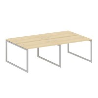 Metal System Quattro 4x4 40БО.СМ-4.2 (Акация лорка/Серый) Рабочая станция на 4 раб.места на О-образном м/к