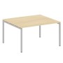 Metal System Quattro 4x4 40БП.ПРГ-1.3 (Акация лорка/Серый) Переговорный стол, 1 столешница на П-образном м/к