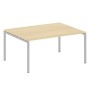 Metal System Quattro 4x4 40БП.ПРГ-1.4 (Акация лорка/Серый) Переговорный стол, 1 столешница на П-образном м/к