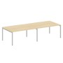 Metal System Quattro 4x4 40БП.ПРГ-2.4 (Акация лорка/Серый) Переговорный стол, 2 столешницы на П-образном м/к