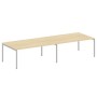 Metal System Quattro 4x4 40БП.ПРГ-2.5 (Акация лорка/Серый) Переговорный стол, 2 столешницы на П-образном м/к