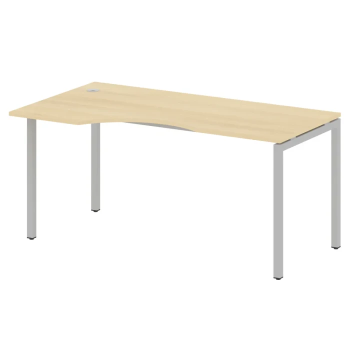 40БП.СА-1 Л (Акация лорка/Серый) Стол криволинейный левый на П-образном м/к