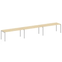 40БП.СМ-3.5 (Акация лорка/Серый) Рабочая станция на 3 раб.места на П-образном м/к