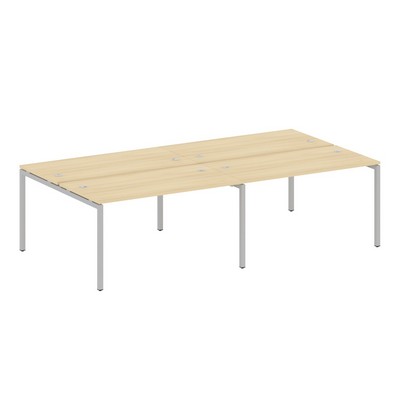 Metal System Quattro 4x4 40БП.СМ-4.3 (Акация лорка/Серый) Рабочая станция на 4 раб.места на П-образном м/к