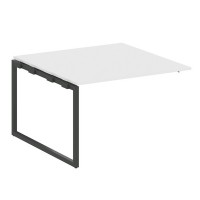 Metal System Quattro 4x4 40БО.ППРГ-2 (Белый/Черный) Проходной наборный элемент переговорного стола на О-образном м/к