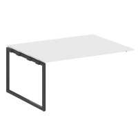 Metal System Quattro 4x4 40БО.ППРГ-4 (Белый/Черный) Проходной наборный элемент переговорного стола на О-образном м/к