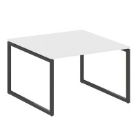 Metal System Quattro 4x4 40БО.ПРГ-1.2 (Белый/Черный) Переговорный стол, 1 столешница на О-образном м/к