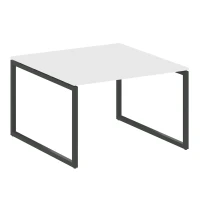 40БО.ПРГ-1.2 (Белый/Антрацит) Переговорный стол, 1 столешница на О-образном м/к