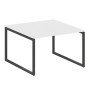 Metal System Quattro 4x4 40БО.ПРГ-1.2 (Белый/Черный) Переговорный стол, 1 столешница на О-образном м/к