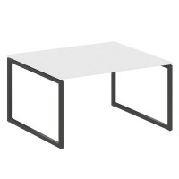 Metal System Quattro 4x4 40БО.ПРГ-1.3 (Белый/Черный) Переговорный стол, 1 столешница на О-образном м/к