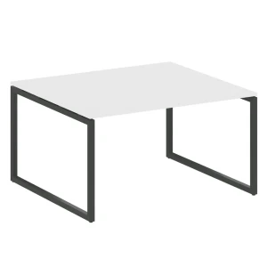 40БО.ПРГ-1.3 (Белый/Антрацит) Переговорный стол, 1 столешница на О-образном м/к