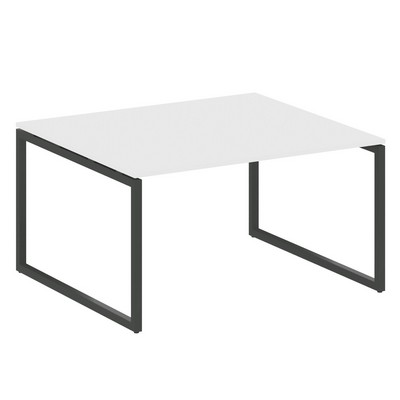 Metal System Quattro 4x4 40БО.ПРГ-1.3 (Белый/Черный) Переговорный стол, 1 столешница на О-образном м/к