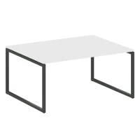 40БО.ПРГ-1.4 (Белый/Черный) Переговорный стол, 1 столешница на О-образном м/к