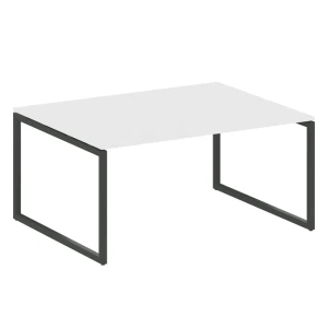 40БО.ПРГ-1.4 (Белый/Антрацит) Переговорный стол, 1 столешница на О-образном м/к