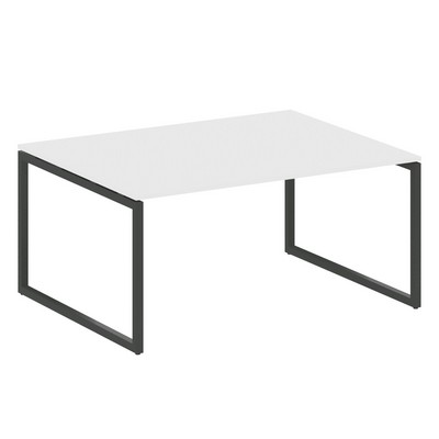 Metal System Quattro 4x4 40БО.ПРГ-1.4 (Белый/Черный) Переговорный стол, 1 столешница на О-образном м/к