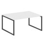 Metal System Quattro 4x4 40БО.ПРГ-1.4 (Белый/Черный) Переговорный стол, 1 столешница на О-образном м/к