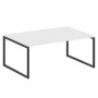 Metal System Quattro 4x4 40БО.ПРГ-1.5 (Белый/Черный) Переговорный стол, 1 столешница на О-образном м/к