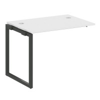 Metal System Quattro 4x4 40БО.ПРС-СП-1.1 (Белый/Черный) Проходной наборный элемент рабочей станции на О-образном м/к