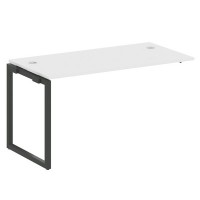 Metal System Quattro 4x4 40БО.ПРС-СП-1.3 (Белый/Антрацит) Проходной наборный элемент рабочей станции на О-образном м/к