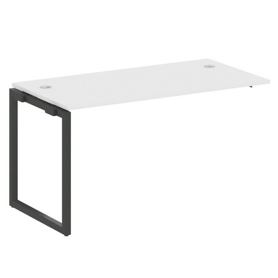 Metal System Quattro 4x4 40БО.ПРС-СП-1.3 (Белый/Черный) Проходной наборный элемент рабочей станции на О-образном м/к