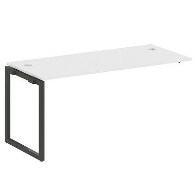 Metal System Quattro 4x4 40БО.ПРС-СП-1.4 (Белый/Антрацит) Проходной наборный элемент рабочей станции на О-образном м/к