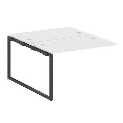 Metal System Quattro 4x4 40БО.ПРС-СП-2.2 (Белый/Черный) Проходной наборный элемент рабочей станции на О-образном м/к