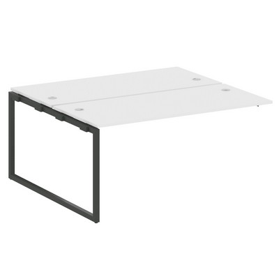 Metal System Quattro 4x4 40БО.ПРС-СП-2.4 (Белый/Черный) Проходной наборный элемент рабочей станции на О-образном м/к