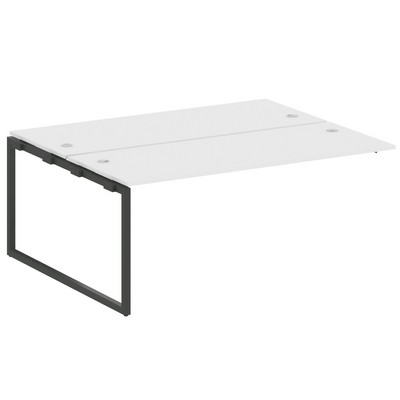 Metal System Quattro 4x4 40БО.ПРС-СП-2.5 (Белый/Черный) Проходной наборный элемент рабочей станции на О-образном м/к