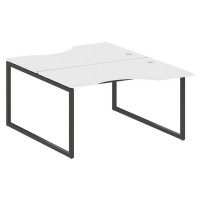 Metal System Quattro 4x4 40БО.РАС-СА-2.2 (Белый/Черный) Рабочая станция криволинейная на О-образном м/к