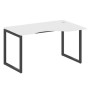 Metal System Quattro 4x4 40БО.СА-2 Пр (Белый/Черный) Стол криволинейный правый на О-образном м/к