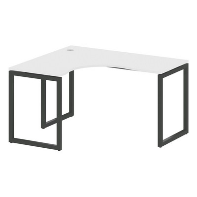 Metal System Quattro 4x4 40БО.СА-3 Л (Белый/Антрацит) Стол криволинейный левый на О-образном м/к