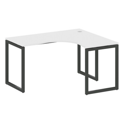 Metal System Quattro 4x4 40БО.СА-3 Пр (Белый/Черный) Стол криволинейный правый на О-образном м/к